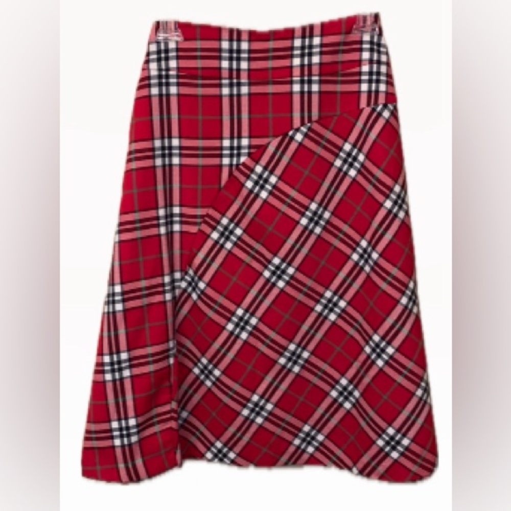 Hanna Andersson Red Plaid A-Line Skirt